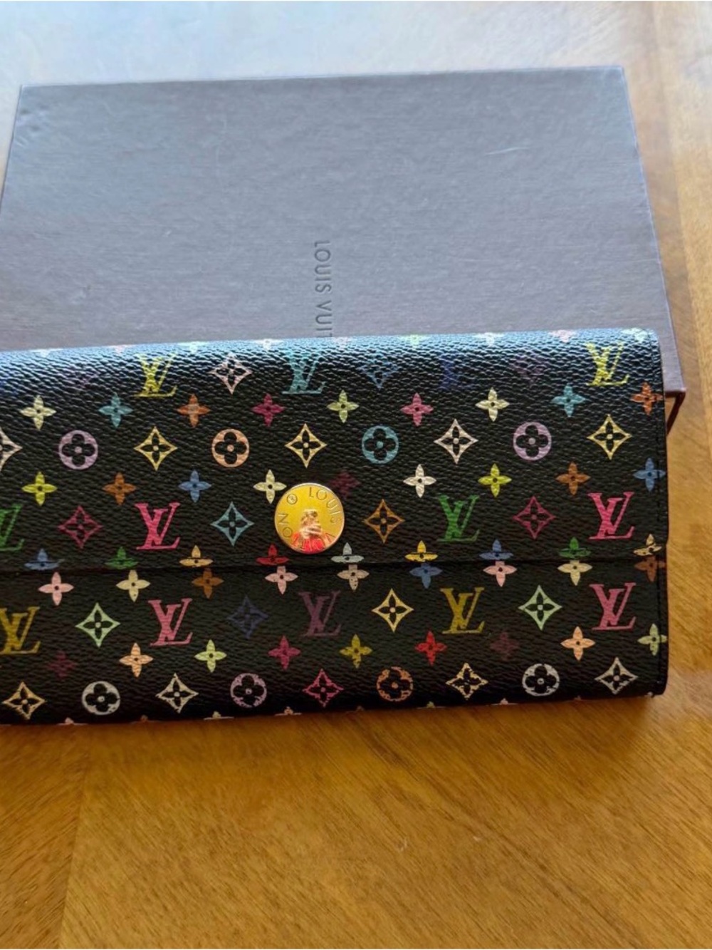 Louis Vuitton Black Multicolor Monogram Continental Wallet